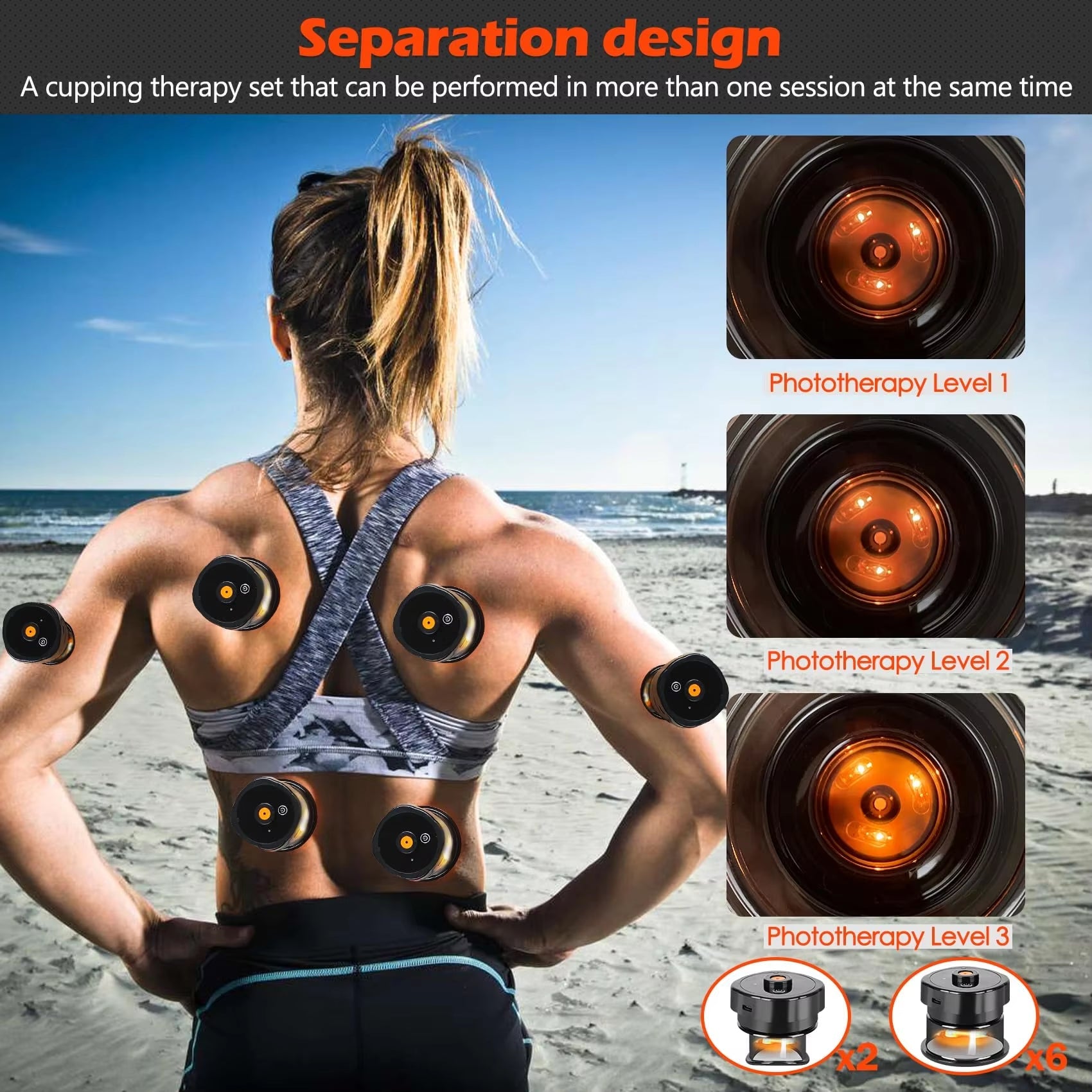 electric cupping massager EMS 8-Cup