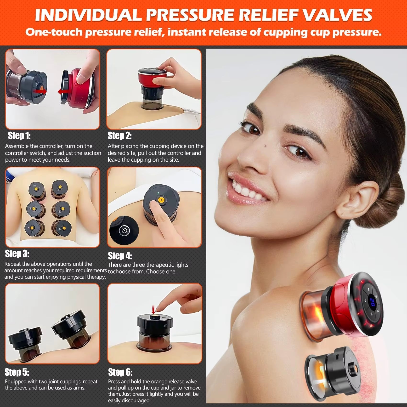 electric cupping massager EMS 8-Cup