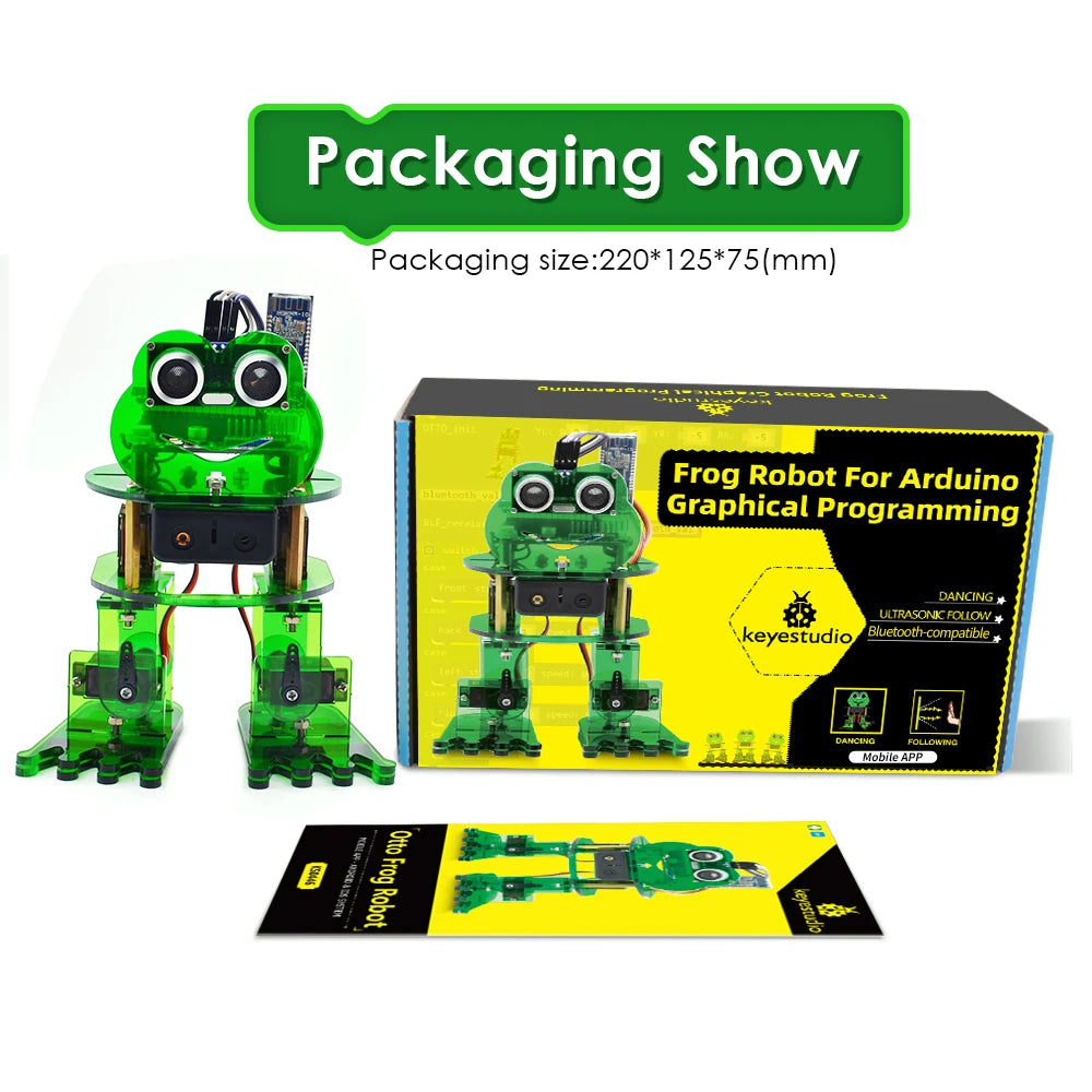 DIY Frog Robot Kit. Educational Building Set for Kids and Beginners