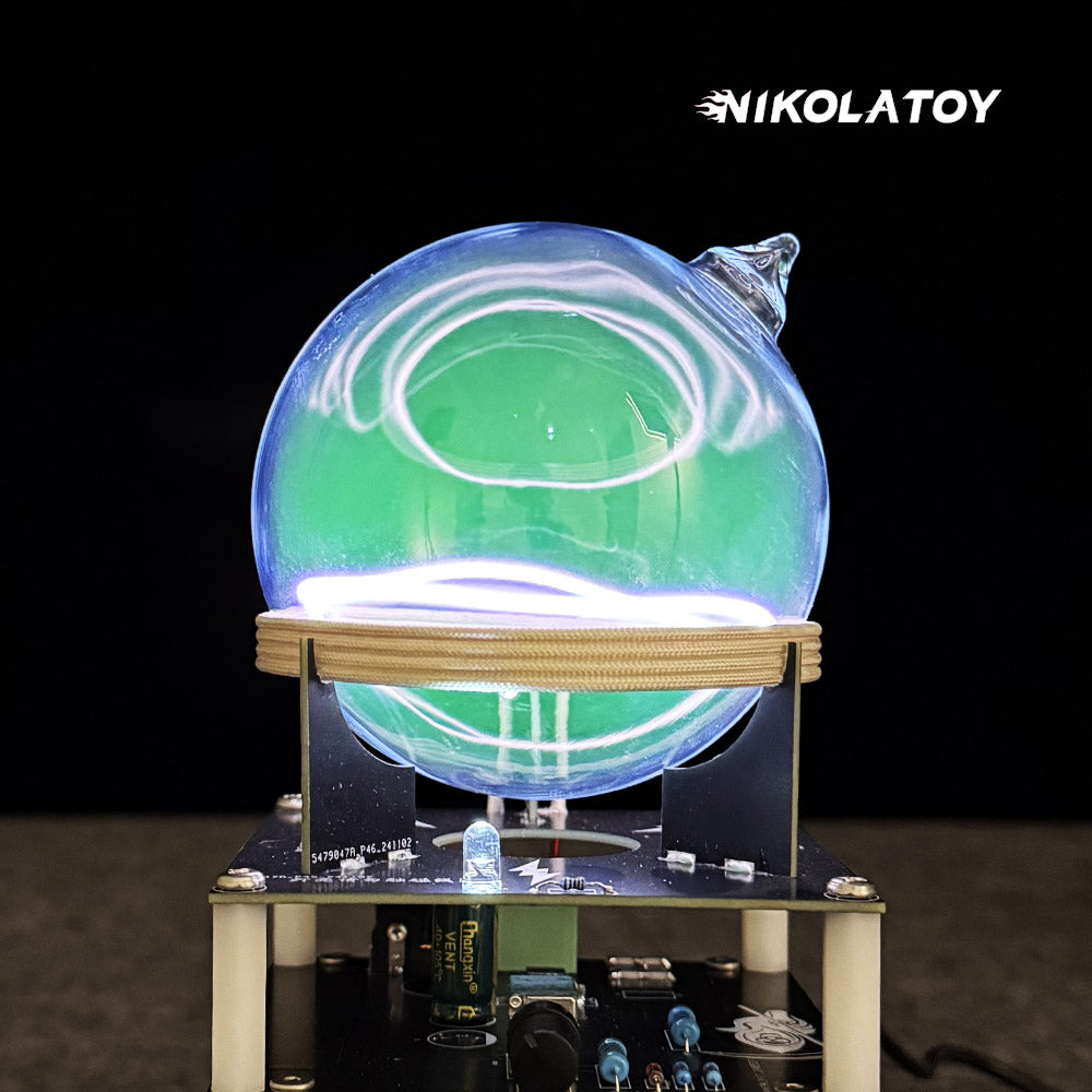 Circular oscillation ion ring xenon glass sphere