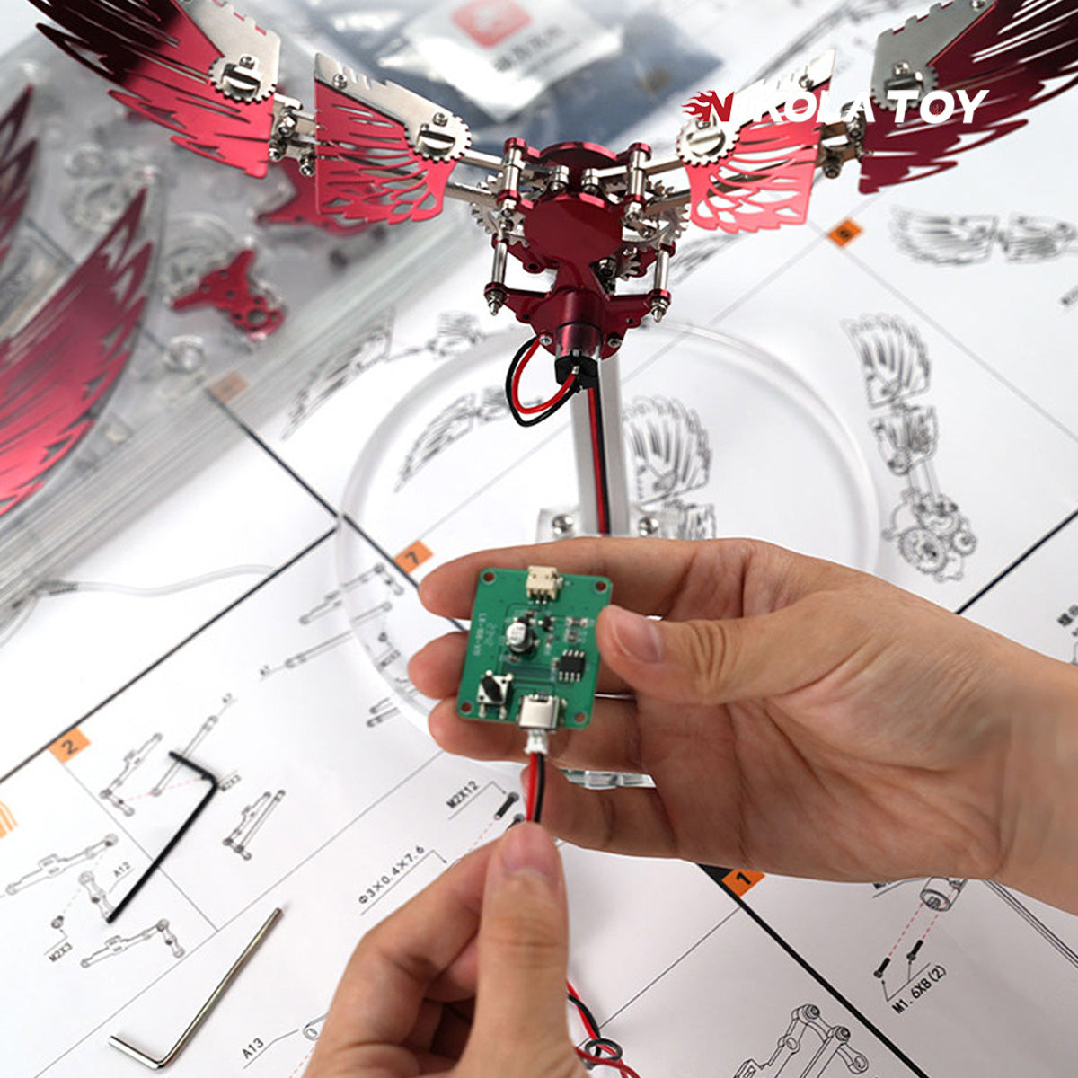 Alloy mechanical bird DIY KITS