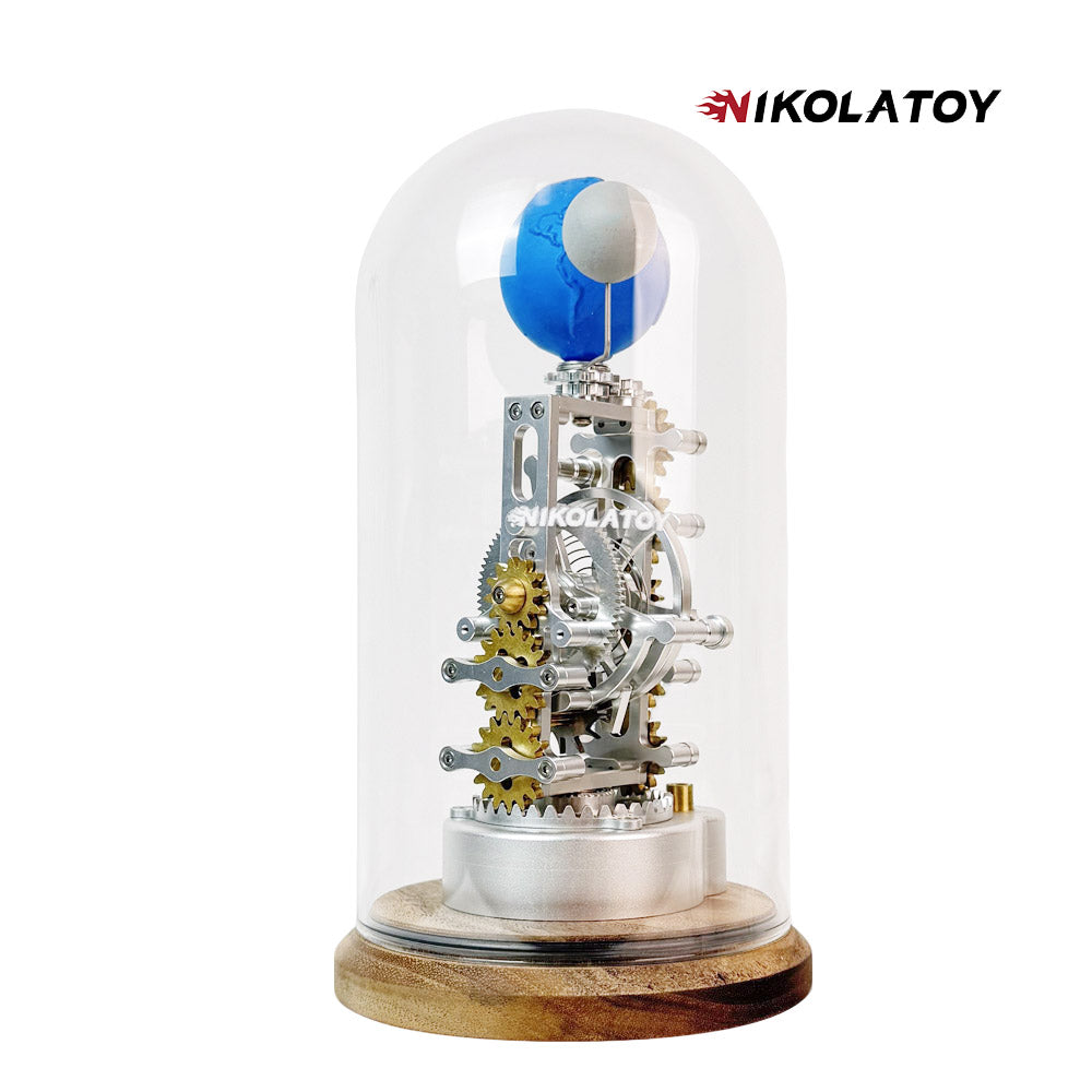Mechanical Clockwork Earth Moon Model