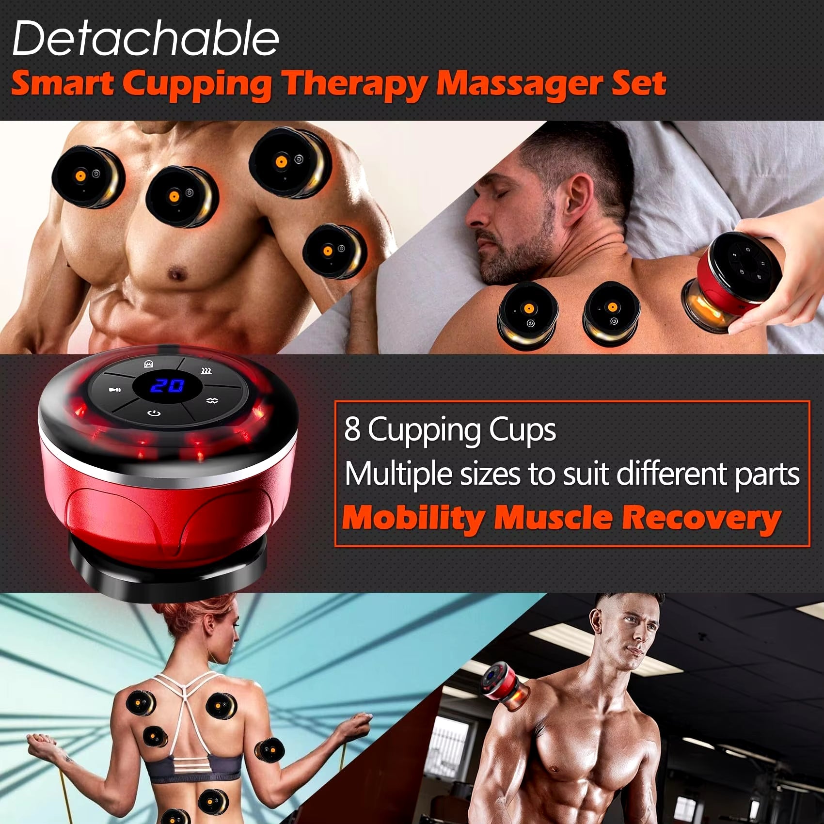 electric cupping massager EMS 8-Cup