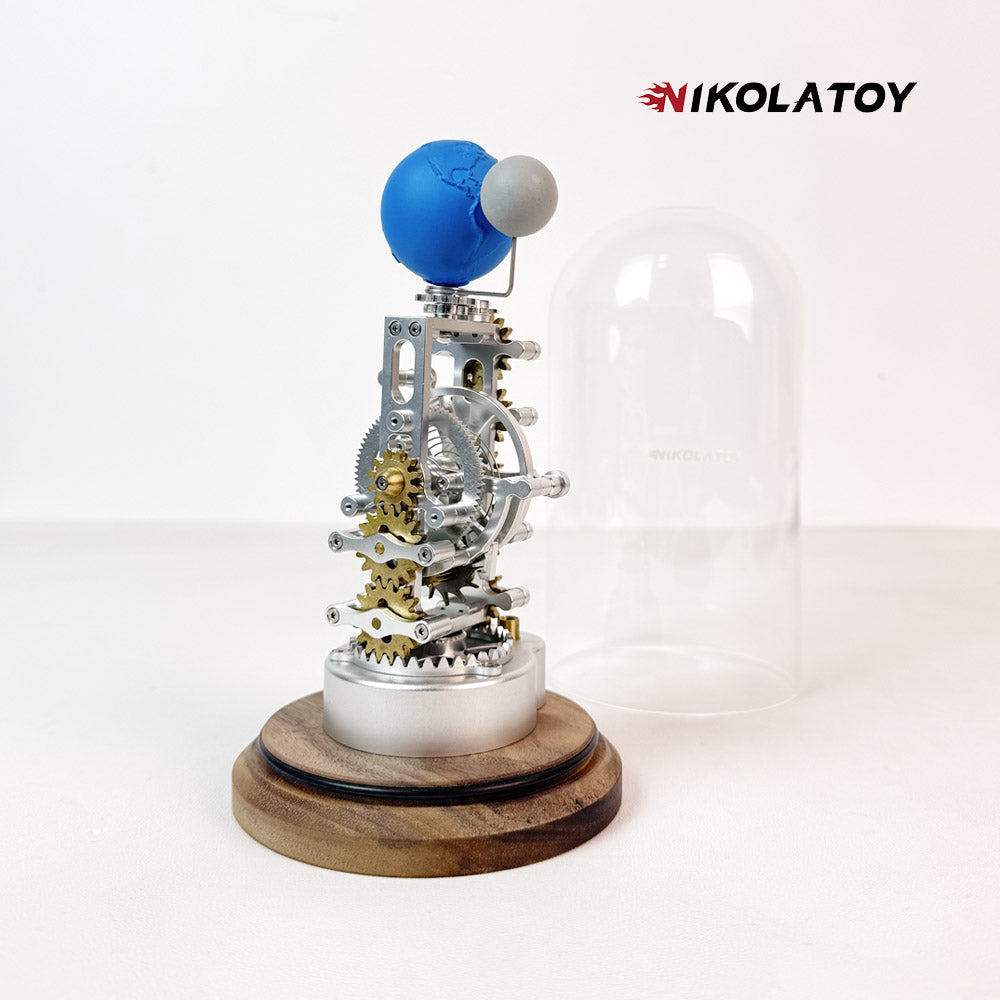 Mechanical Clockwork Earth Moon Model