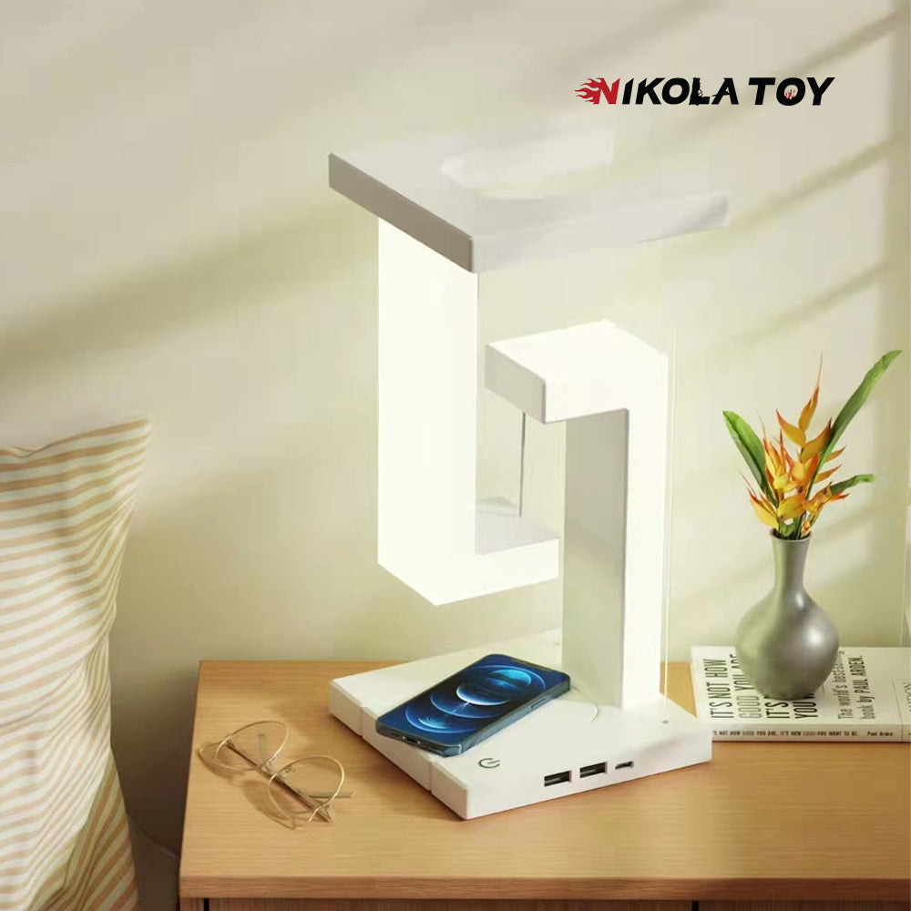 tensegrity smart led desk lamp with wireless charger