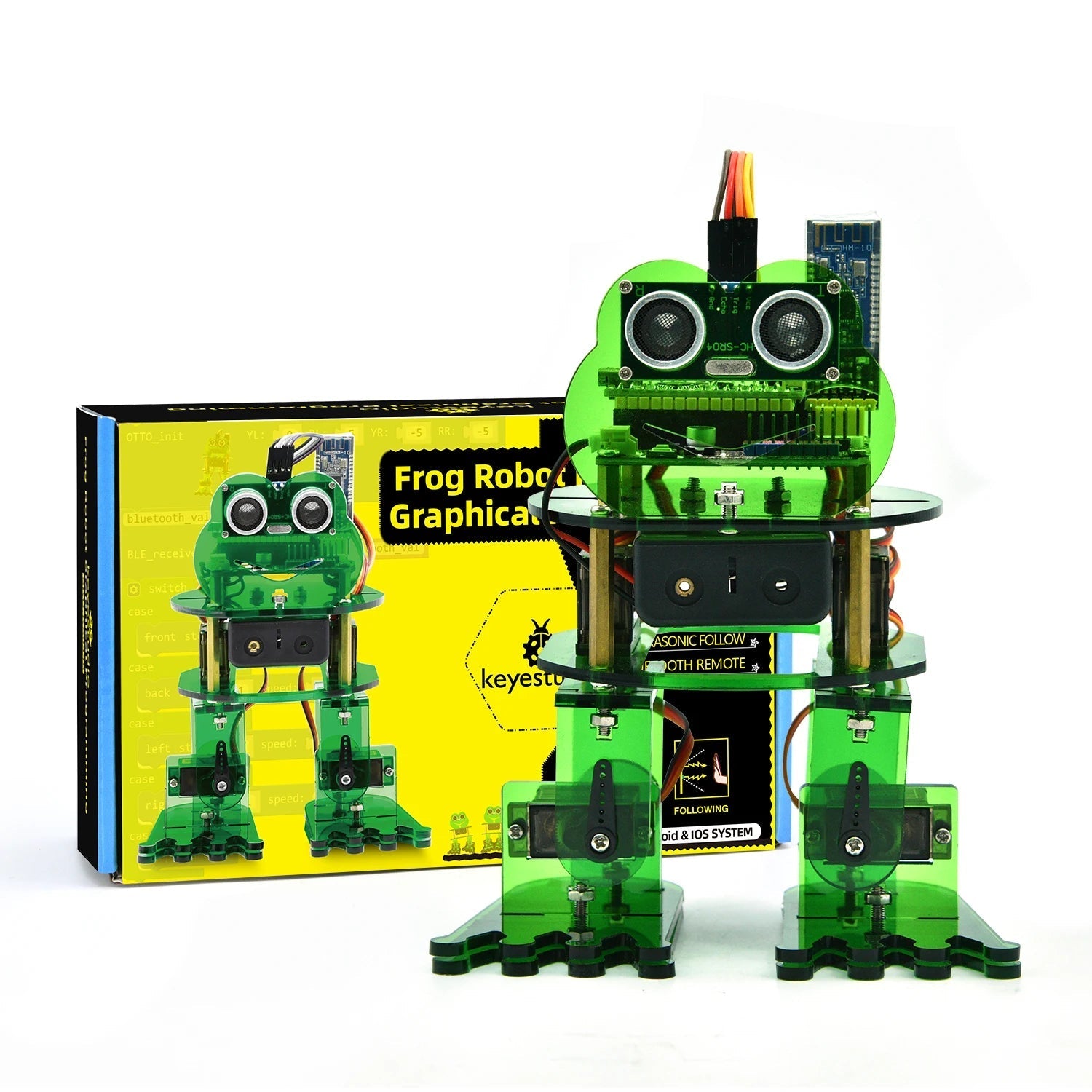 DIY Frog Robot Kit. Educational Building Set for Kids and Beginners