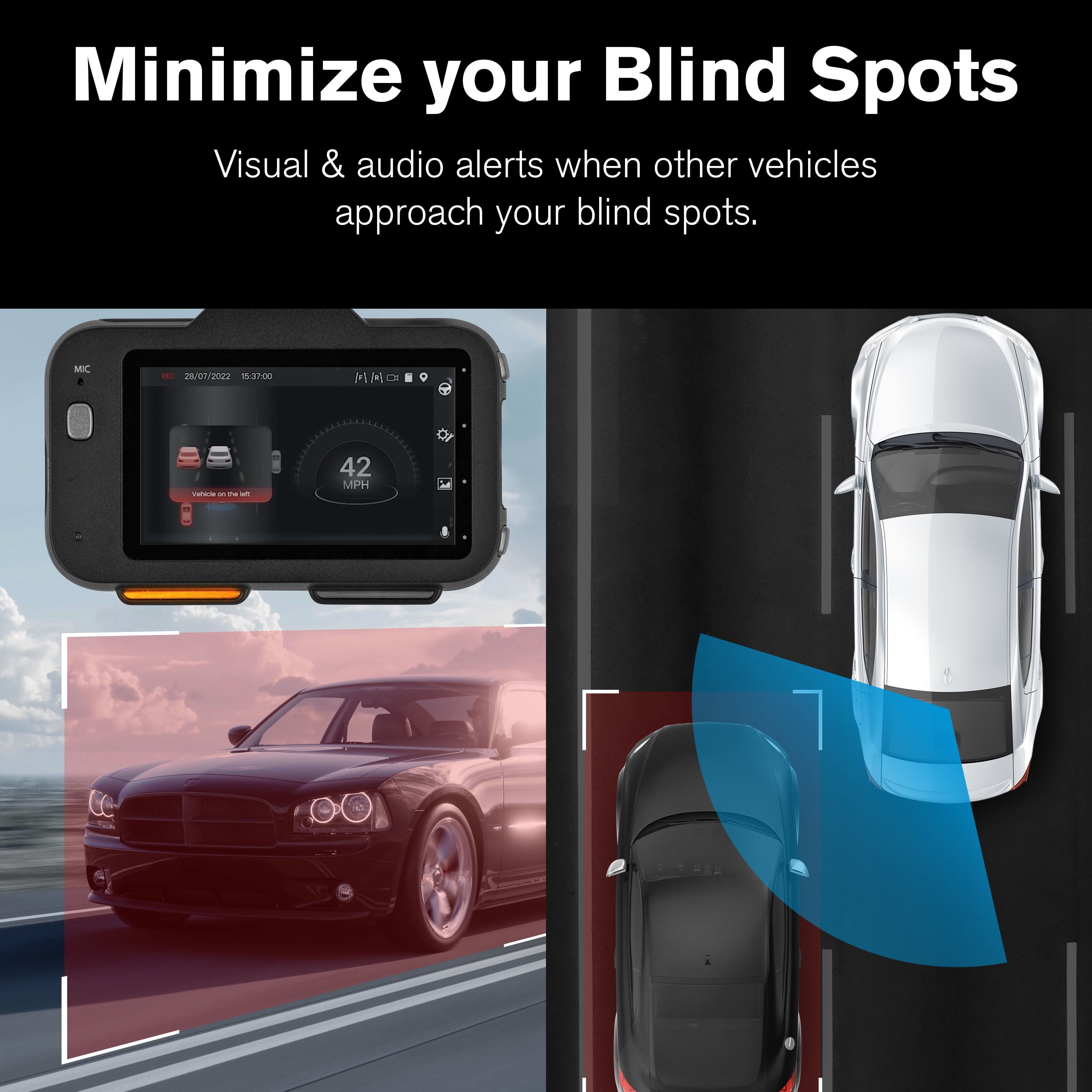 4K AI dash cam with rear camera