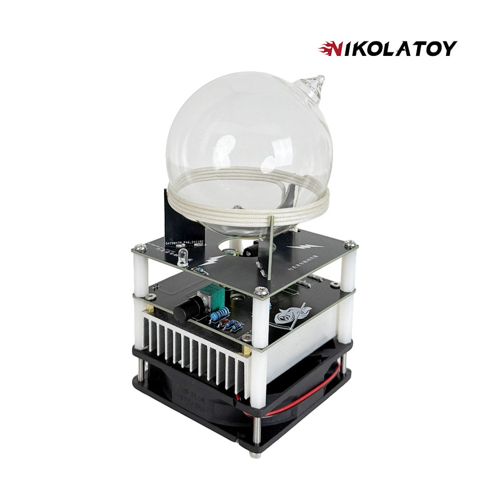 Circular oscillation ion ring xenon glass sphere