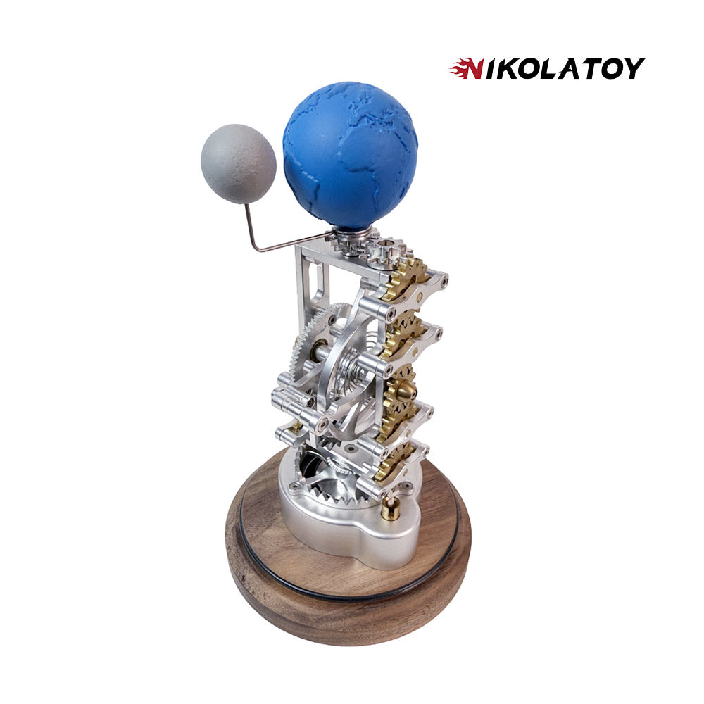 Mechanical Clockwork Earth Moon Model