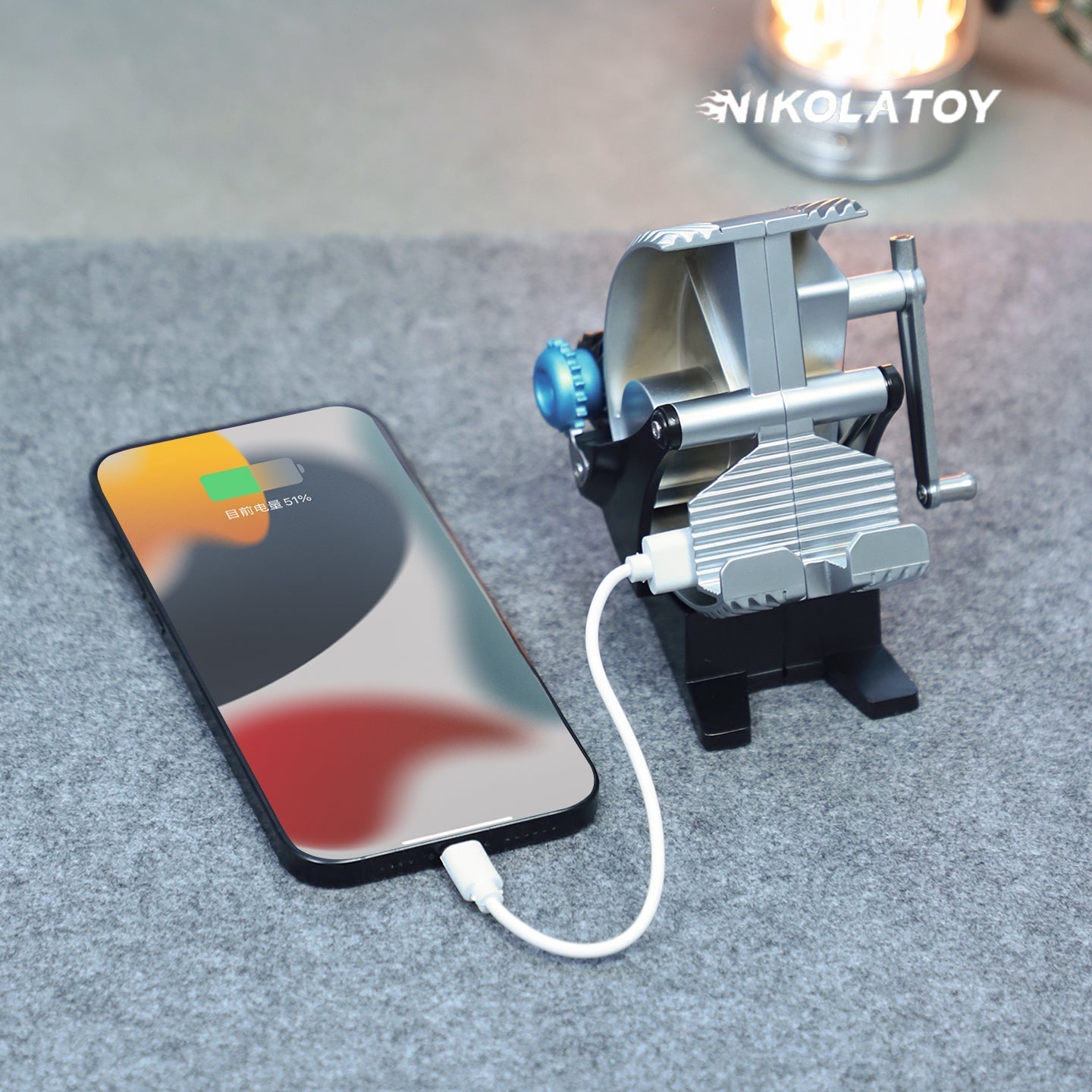 Alloy mechanical multifunctional rechargeable mobile phone holder