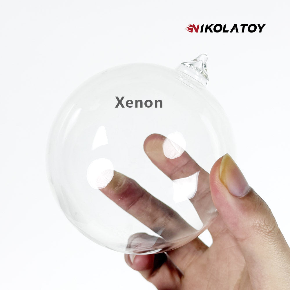 Circular oscillation ion ring xenon glass sphere