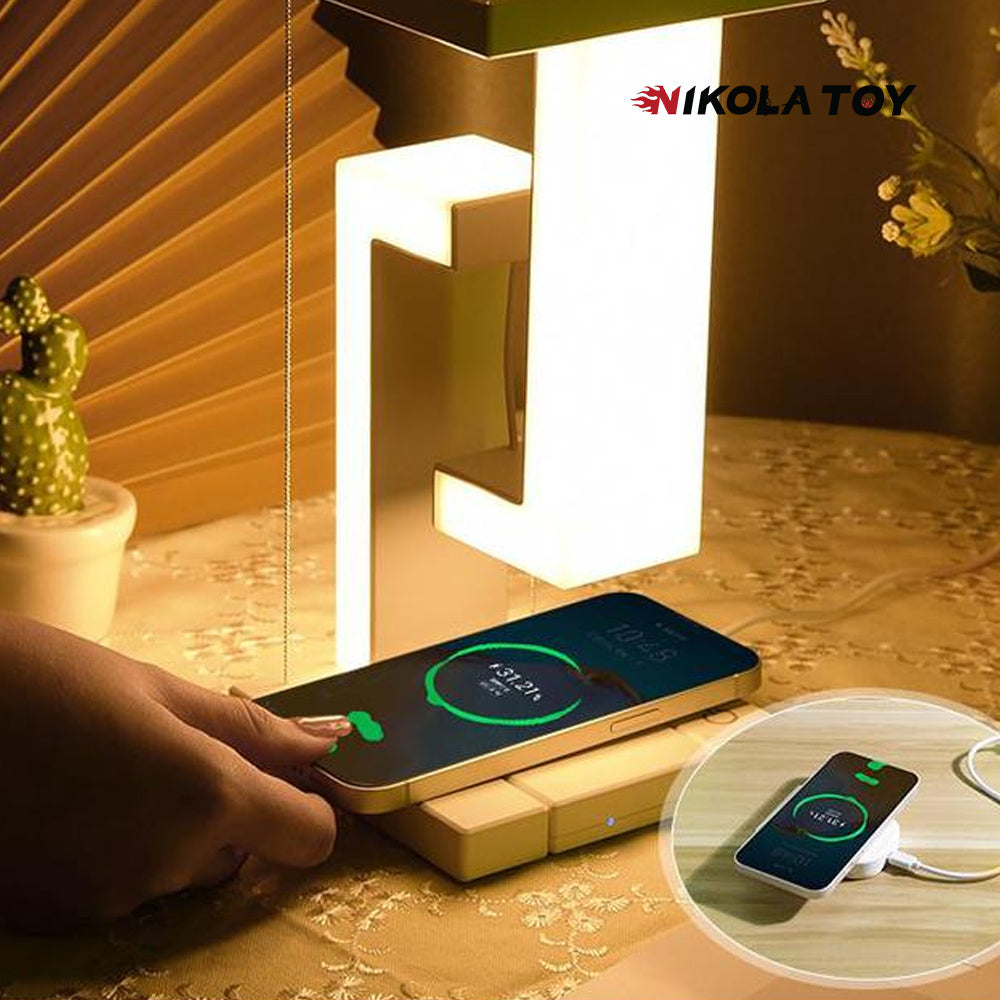 tensegrity smart led desk lamp with wireless charger