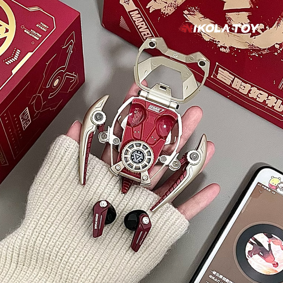 Marvel Iron Man Mech Bluetooth Noise cancelling Earphones
