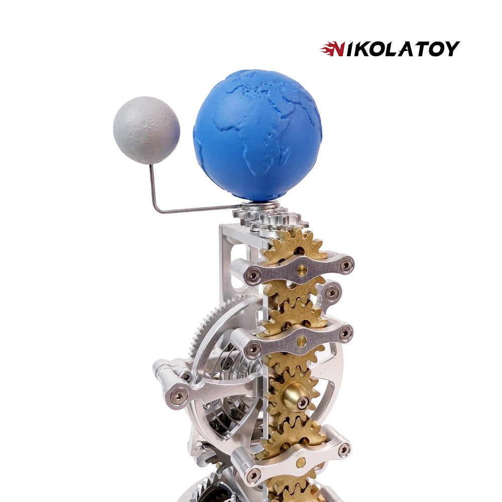 Mechanical Clockwork Earth Moon Model