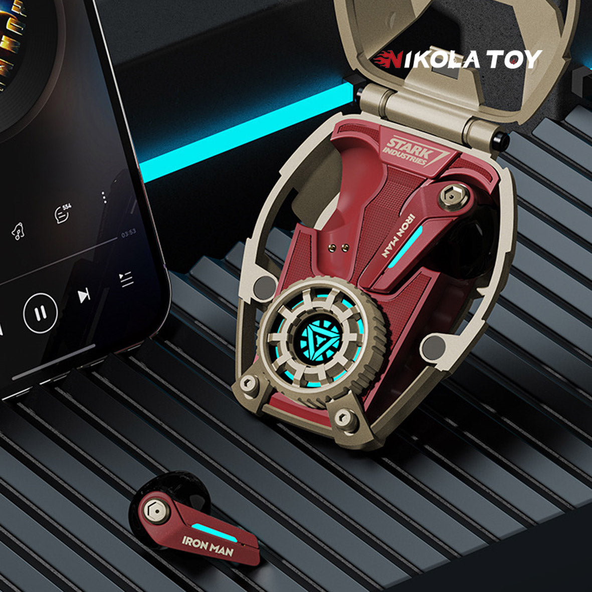 Marvel Iron Man Mech Bluetooth Noise cancelling Earphones