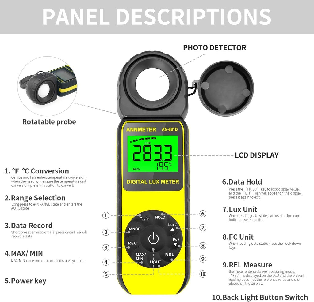handheld lux meter for plant lighting