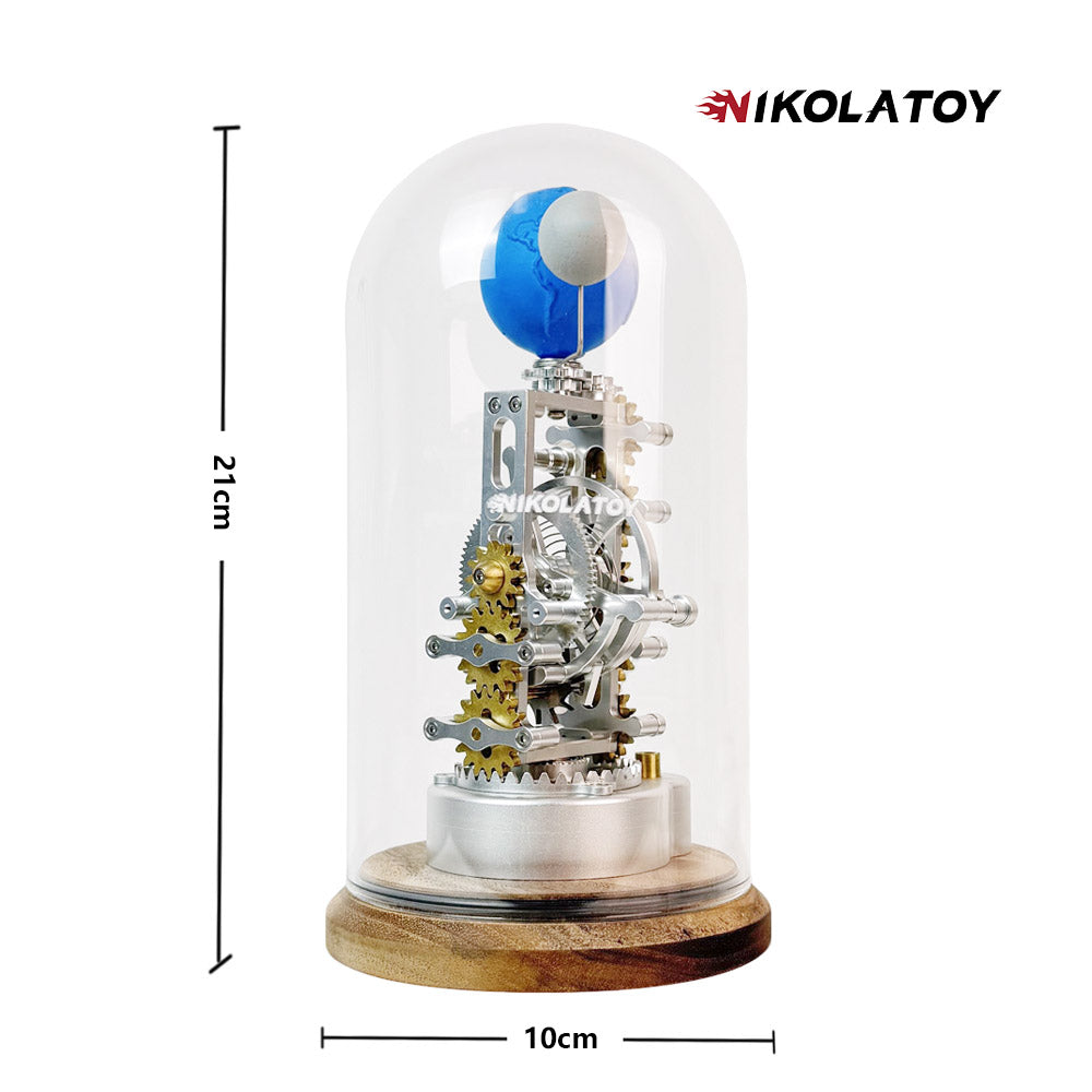 Mechanical Clockwork Earth Moon Model