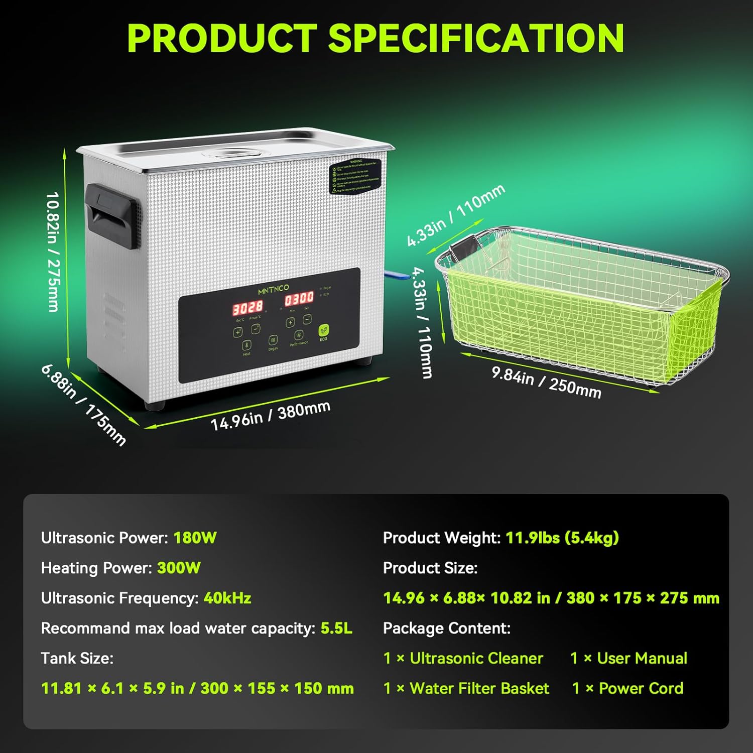 6L Commercial Ultrasonic Cleaner