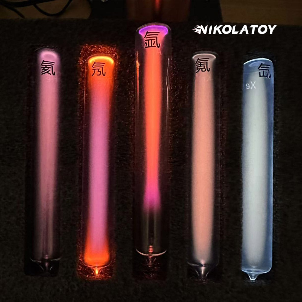 Tesla plasma reaction glass sealed rare gas light-emitting tube