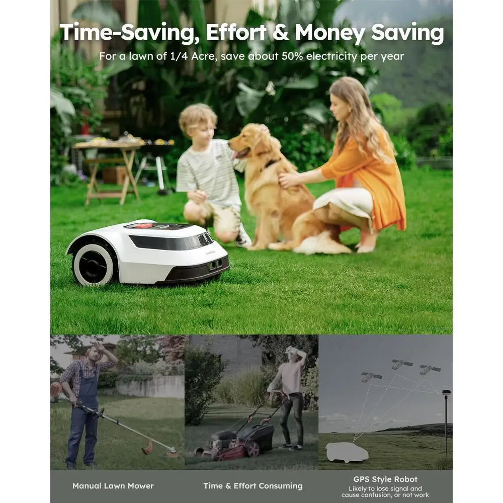 smart robotic lawn mower boundary wire