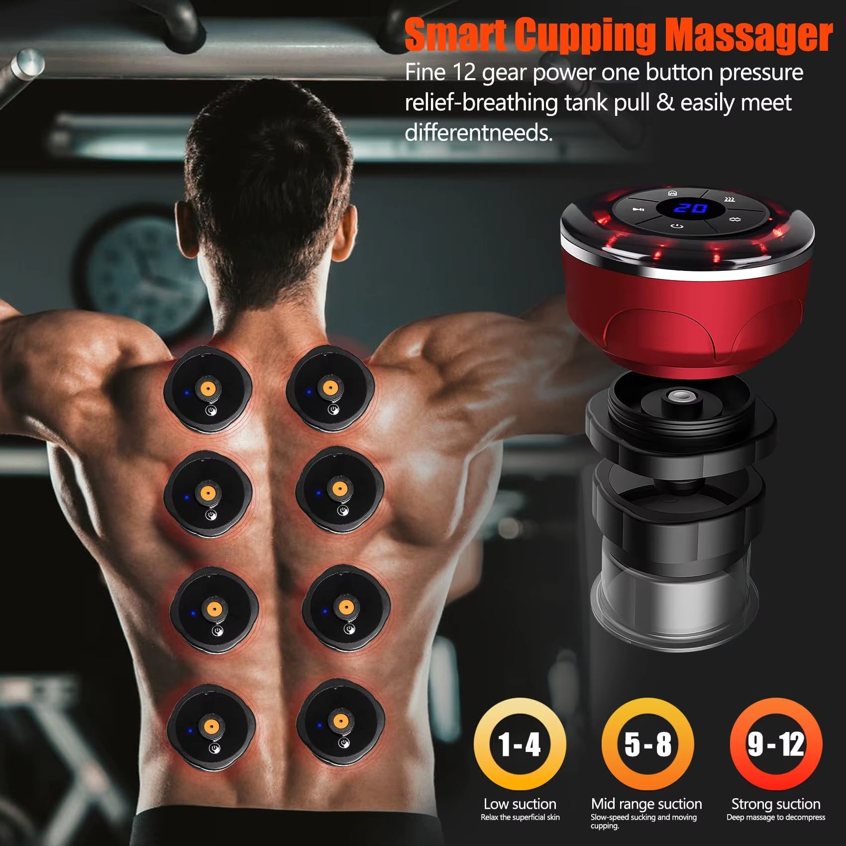 electric cupping massager EMS 8-Cup