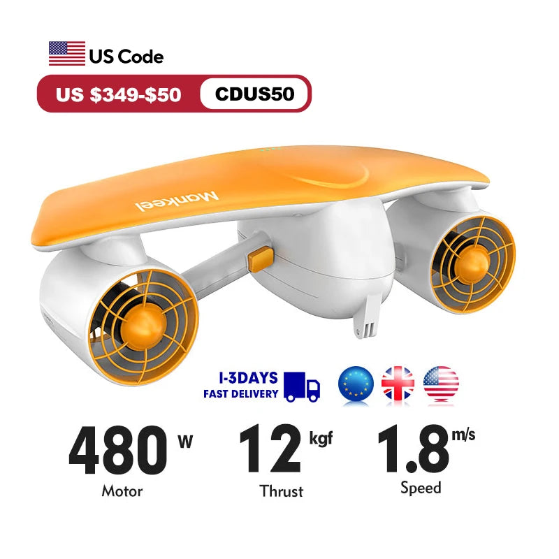 Electric Underwater Scooter Powerful Sea Diving Propeller