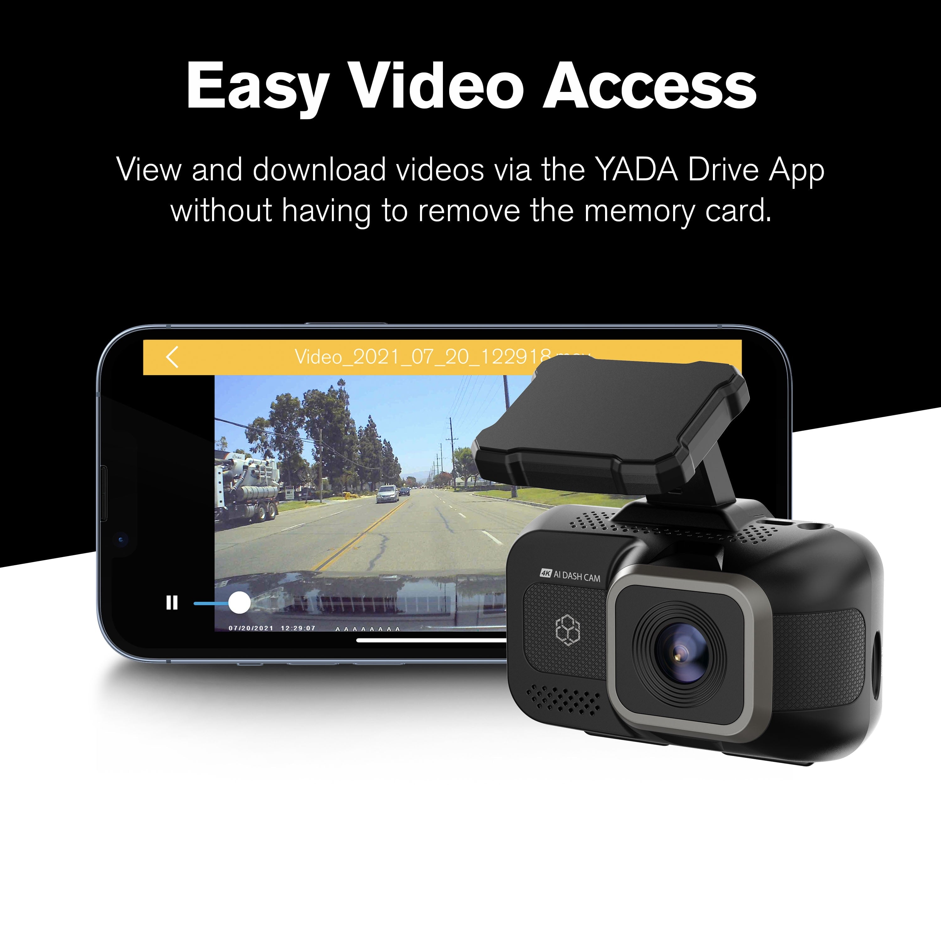 4K AI dash cam with rear camera