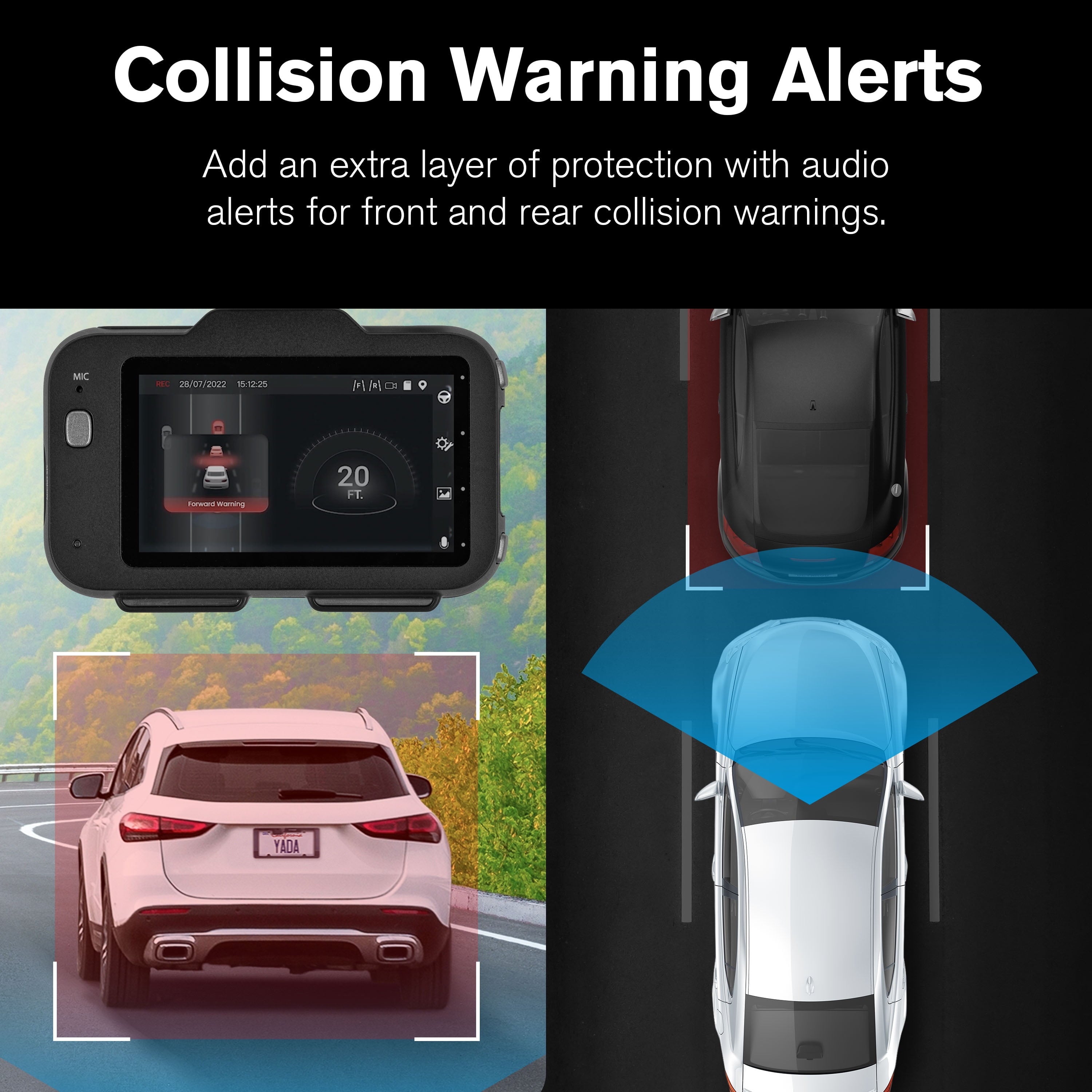 4K AI dash cam with rear camera