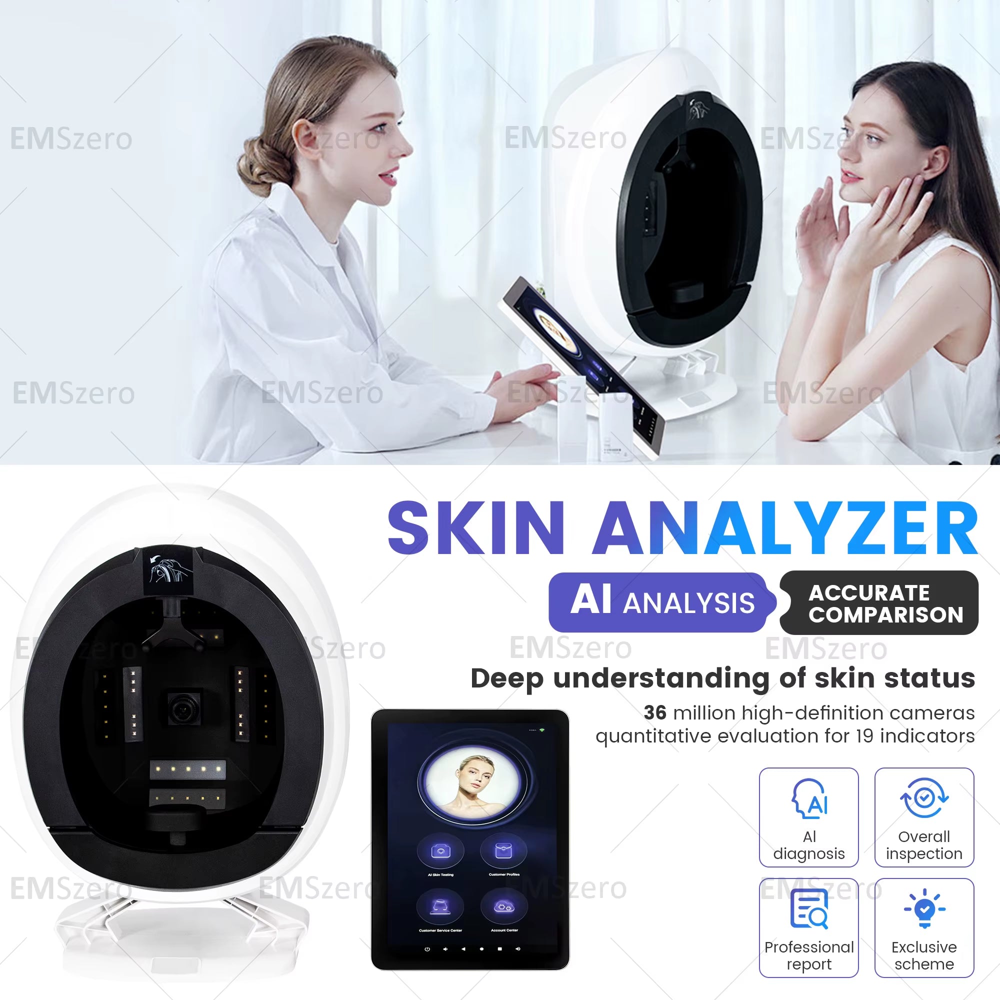 3D AI Skin Analyzer Professional Facial Analysis Device