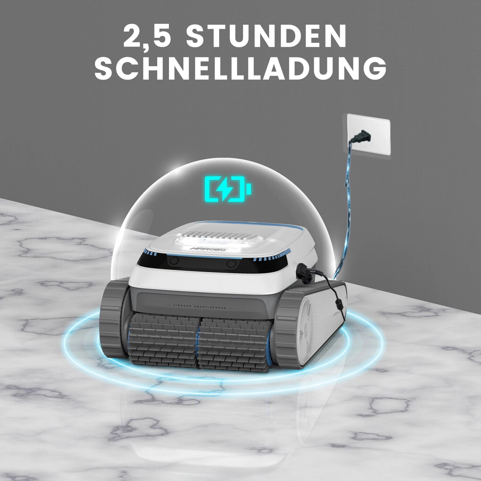 Cordless Robotic Pool Cleaner Autonomous Water Cleaning Bot